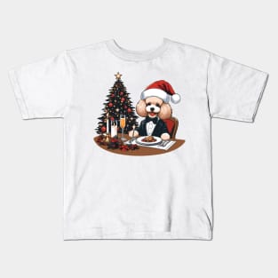 Poodle Dog Christmas Kids T-Shirt